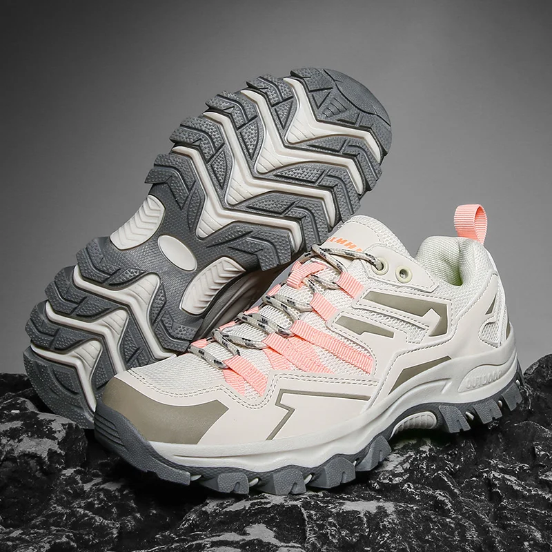Women& Men Hiking Shoes Outdoor Sneakers Women Travel Shoes Non-slip Breathable Waterproof Sports Shoes Work Shoes Male Trekking