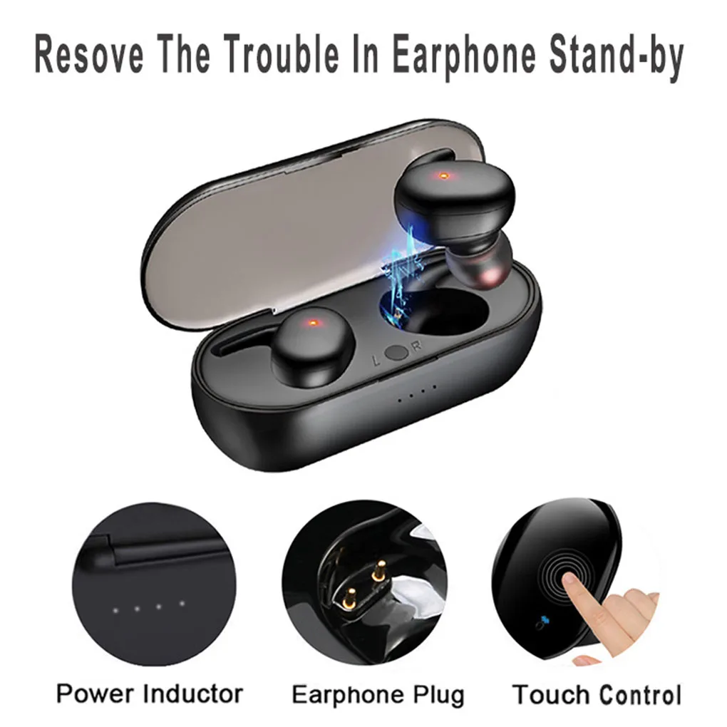 Миниатюрные наушники-вкладыши 5 0 Bluetooth Hi-Fi беспроводная гарнитура с микрофоном