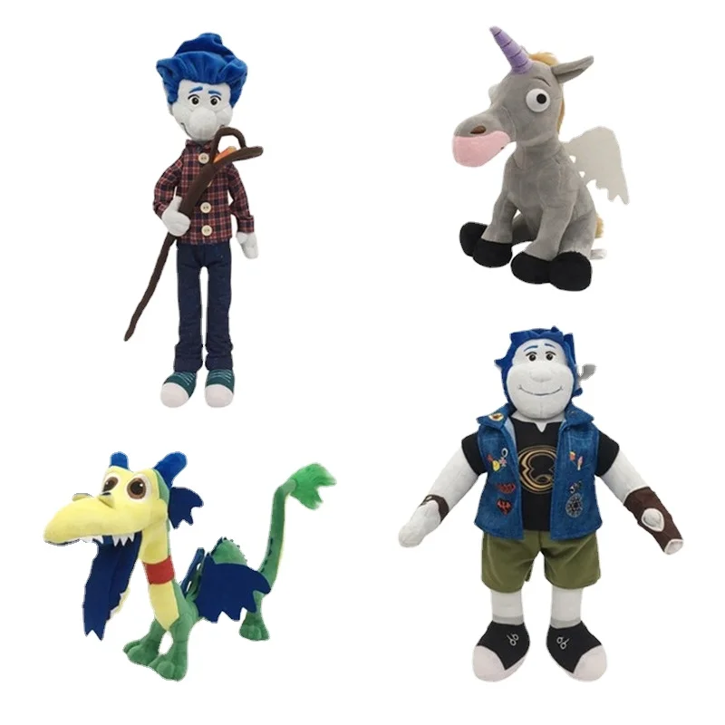 

Disney Pixar Onward Cartoon Anime Plush Doll Barley Forward Dragon Unicorn Fairy Troll Soul Fantasy World Toy for Child Gift