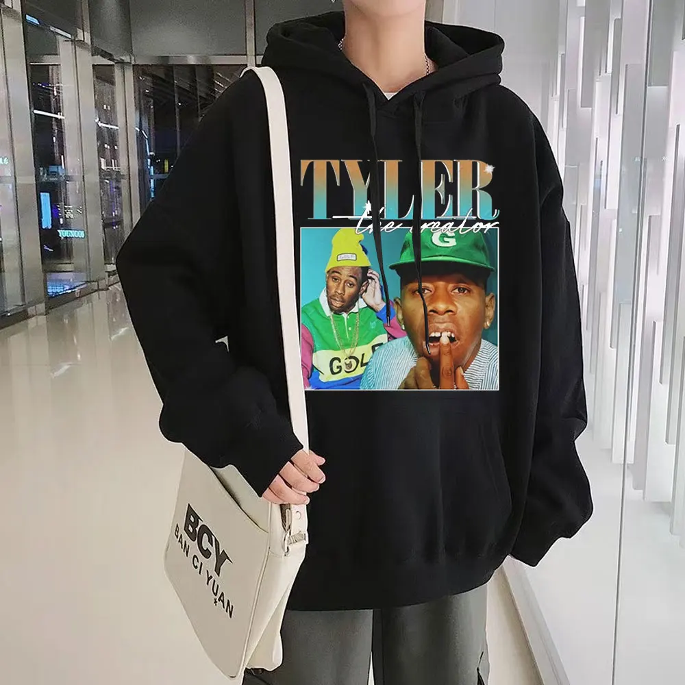 

Толстовка мужская хлопковая оверсайз с принтом рэп-певицы Тайлера