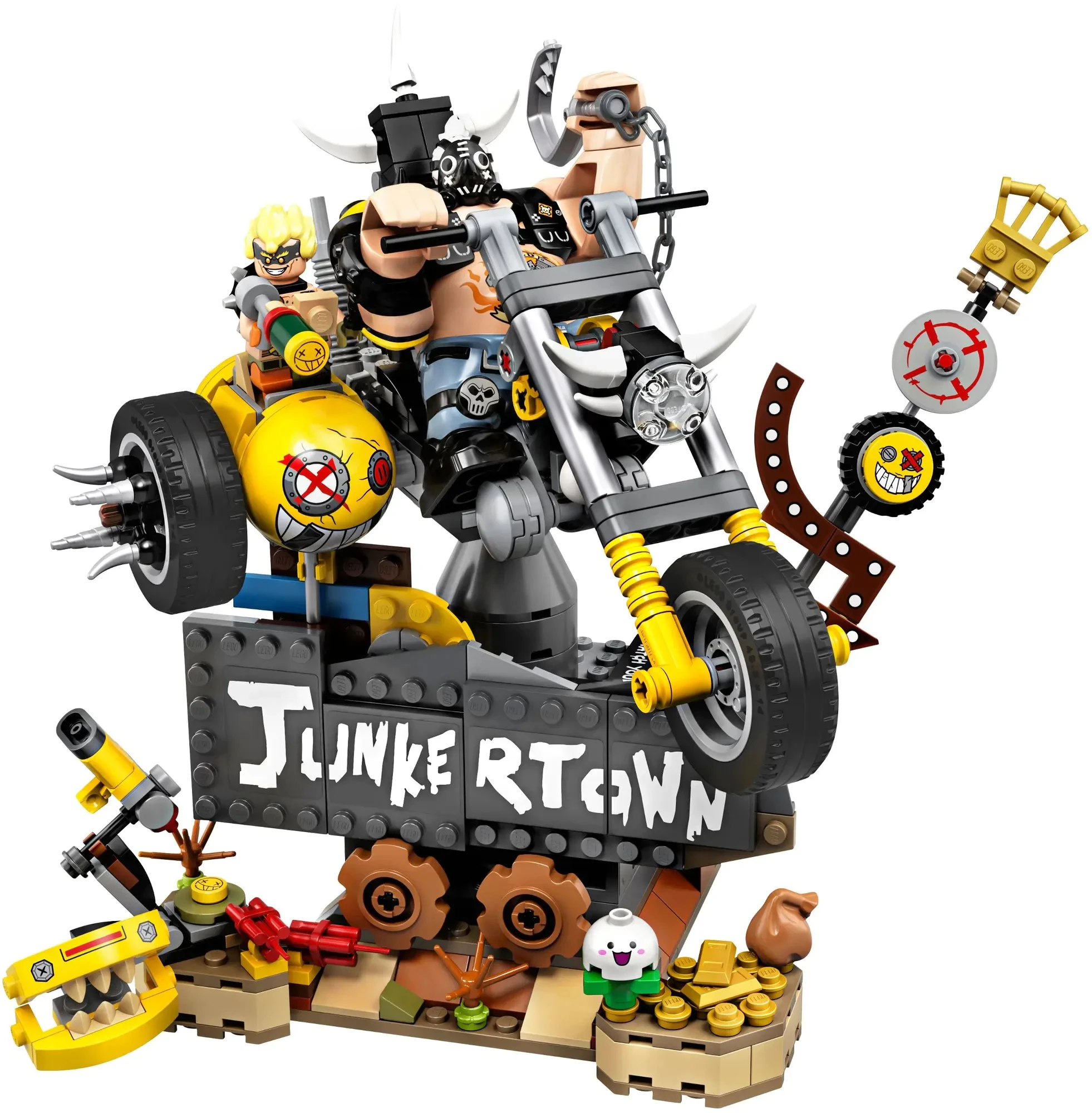 Новые кирпичи для видеоигр Junkrat и Roadhog совместимые с Overwatch 75977 строительные блоки