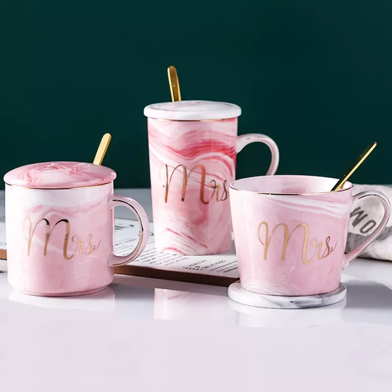

Marble Porcelain Cup Golden Rim Mug Coffee Cup Creative Wedding Gift Box Tazas De Ceramica Creativas Funny Coffee Cups Ceramic