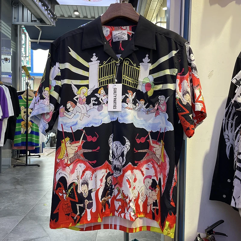 

WACKO MARIA Shirt Men Women Best Quality Hawaiian Shirts Tee