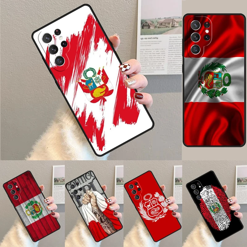 Фото Чехол для телефона с флагом Перу, чехол для Samsung Galaxy S24 S25 Ultra S21 S22 Ultra S10E Note 10 Plus Note 20 FE S23 №1