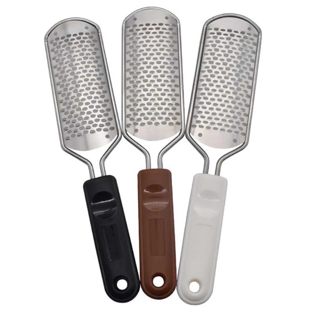 

1pc Foot Rape File Pedicure Stainless Steel Brush Scrubber Heel Callus Dead Skin Remover Exfoliating Professional Feet Care Tool