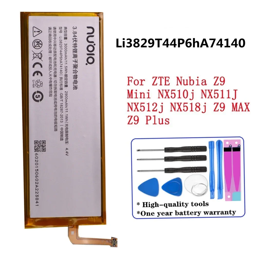 Li3829T44P6hA74140 3000 мАч оригинальный аккумулятор для телефона ZTE Nubia Z9 Mini NX510j NX511J NX512j NX518j