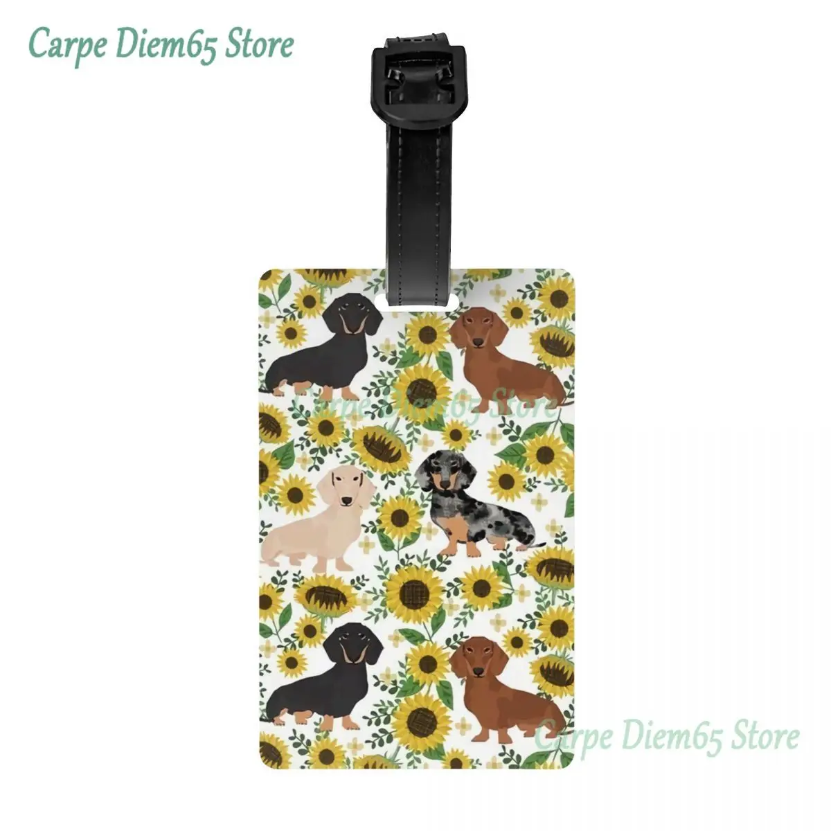 

Badger Sausage Dog Luggage Tag for Suitcases Fashion Dachshund Puppy Baggage Tags Privacy Cover Name ID Card
