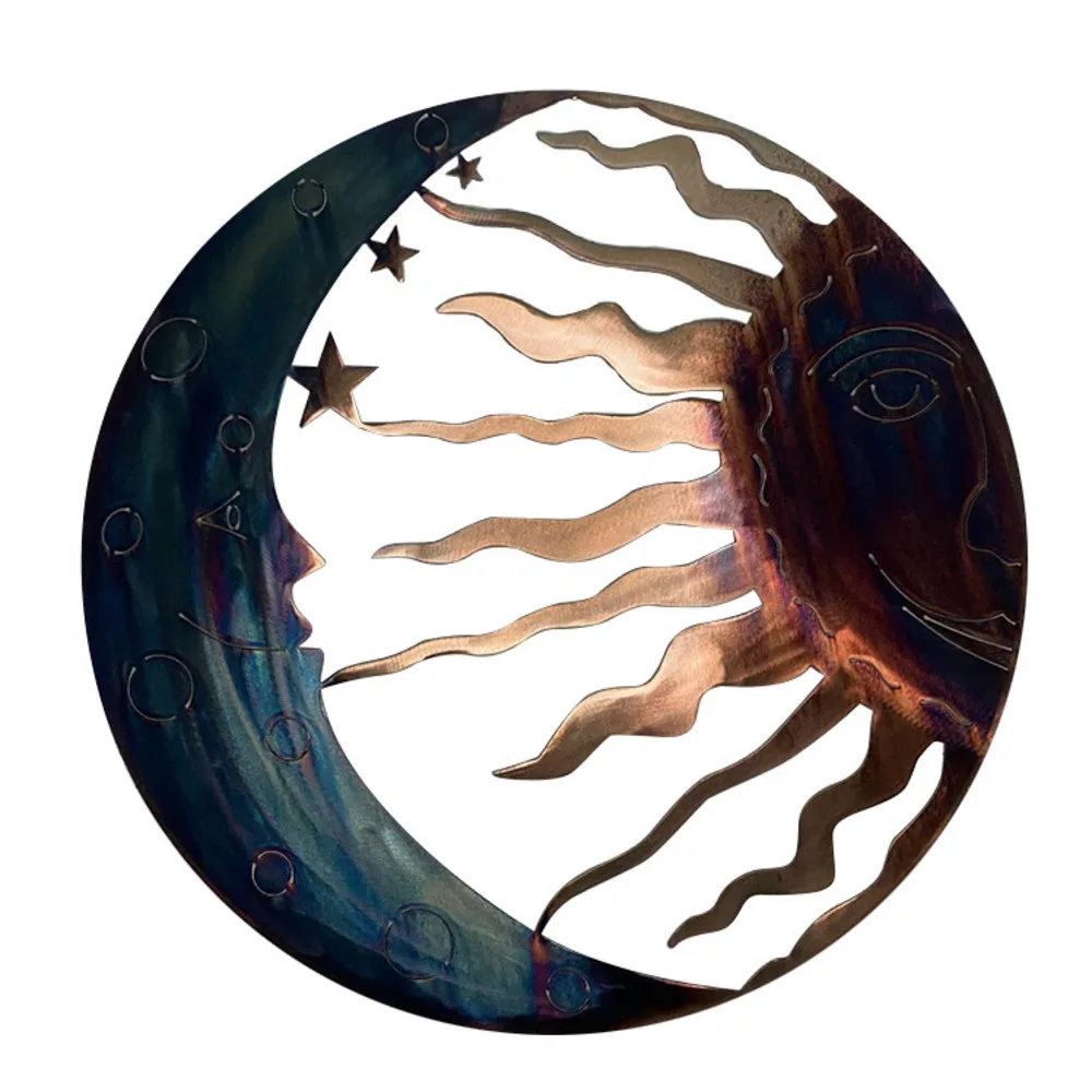 

Moon Sun Acrylic Wall Mural Decoration TV Background Wall Decoration Corridor Pendant 40x40cm Home Decor Statues Sculptures