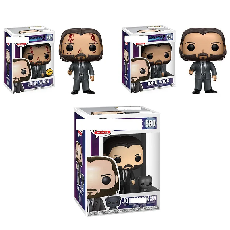

10CM FUNKO pop Quick Pursuit 3 John Wick 580 Quick Pursuit Hand-made Model Action movie kung fu Favorite of boys Model toy