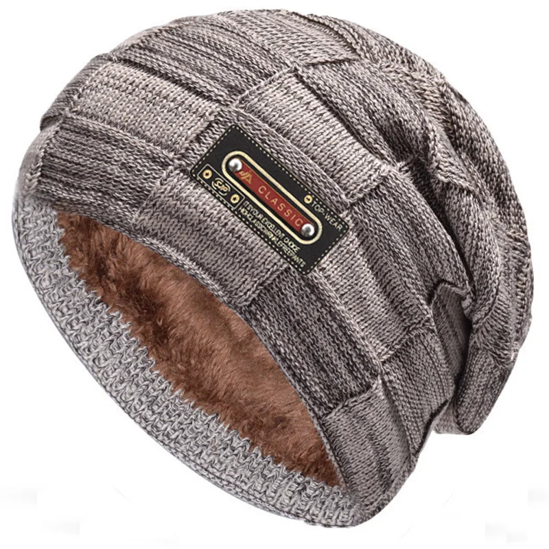 

New Unisex Letter Warm Winter ats Stylis Add Fur Lined Soft Beanie Cap Tick Winter Knitted ats For Men & Women Dropsippin