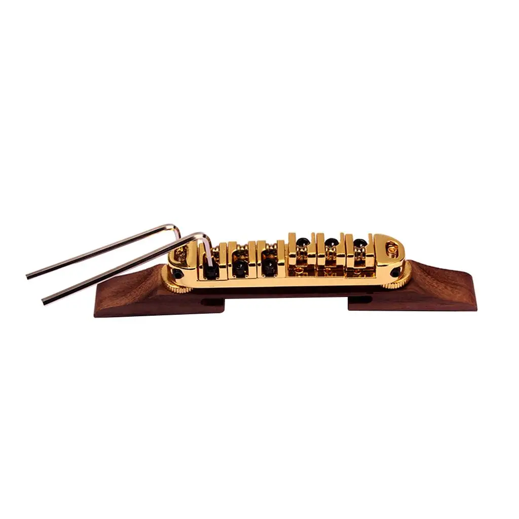 

Adjustable Gold AlloyRosewood Bridge Roller Saddle for Archtop