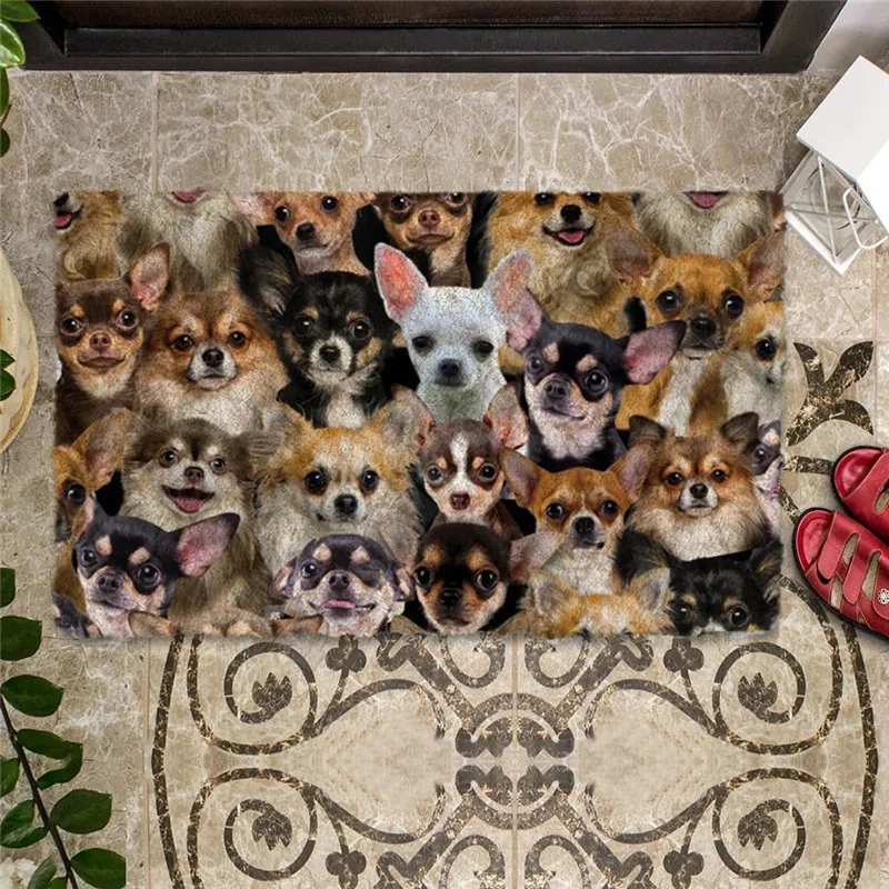 

Erugear A Bunch Of Chihuahuas Doormat Custom Doormat Non Slip Door Floor Mats Decor Porch Doormat