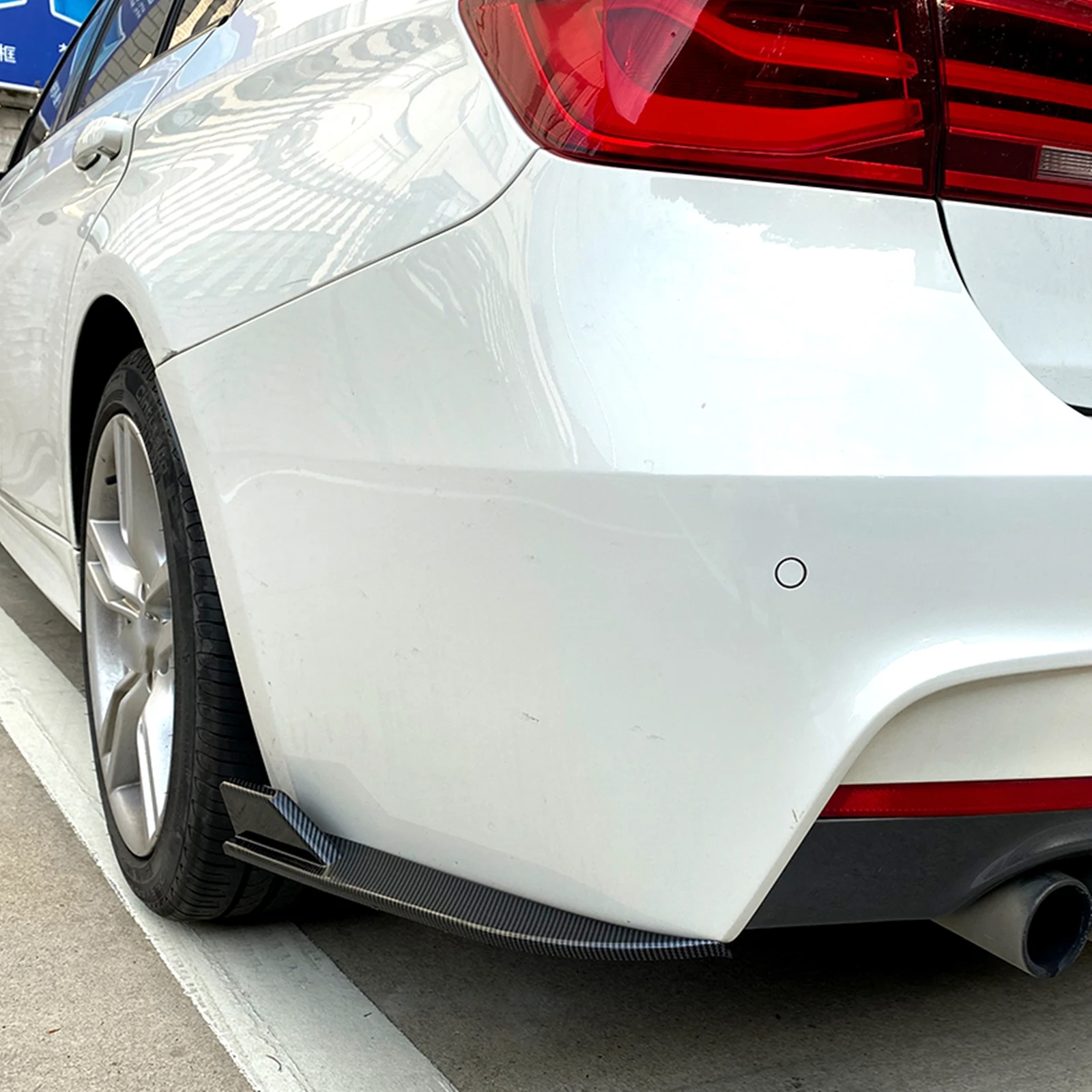 For BMW 3 Series F30 F31 M Pack Sport 320i 325i 328i 335i 2012-2019 Rear Bumper Side Splitter Cover Spoiler Corner Guard Plate