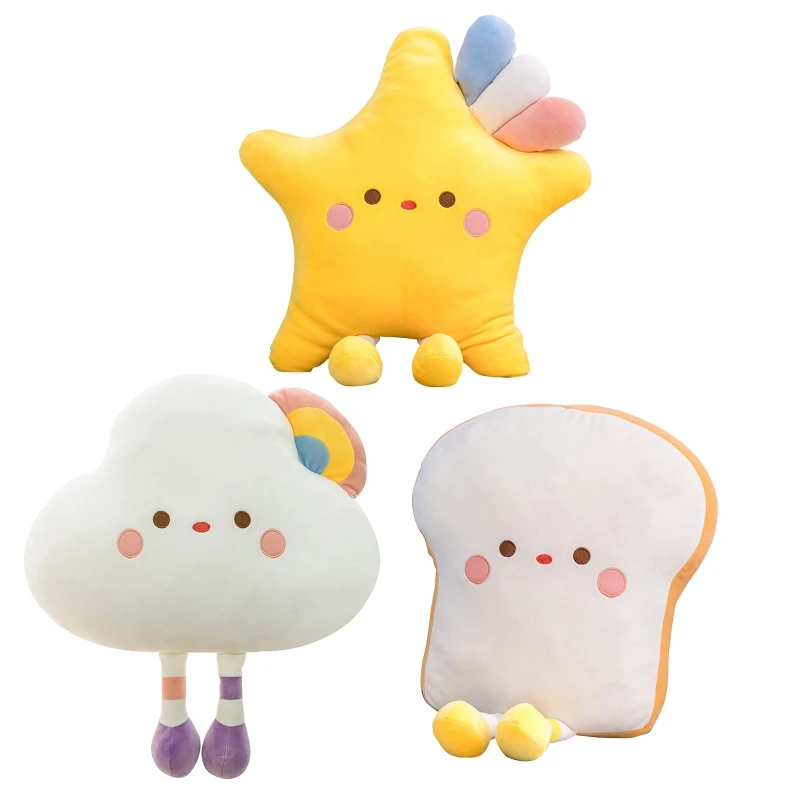 

Soft Plush Apples Star Cloud Bread Doll Supplies Plush with Cute Design Gift for Baby Accompany Dolls Soothing Plushies