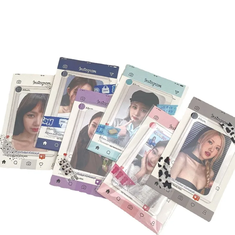 10 шт. корейских карточек-основ для фотокарточек K-pop (3 дюйма), для Instagram и соцсетей, с фиксированным фоном, в упаковке (art.: 3920dafe9b668) - 3920dafe9b668