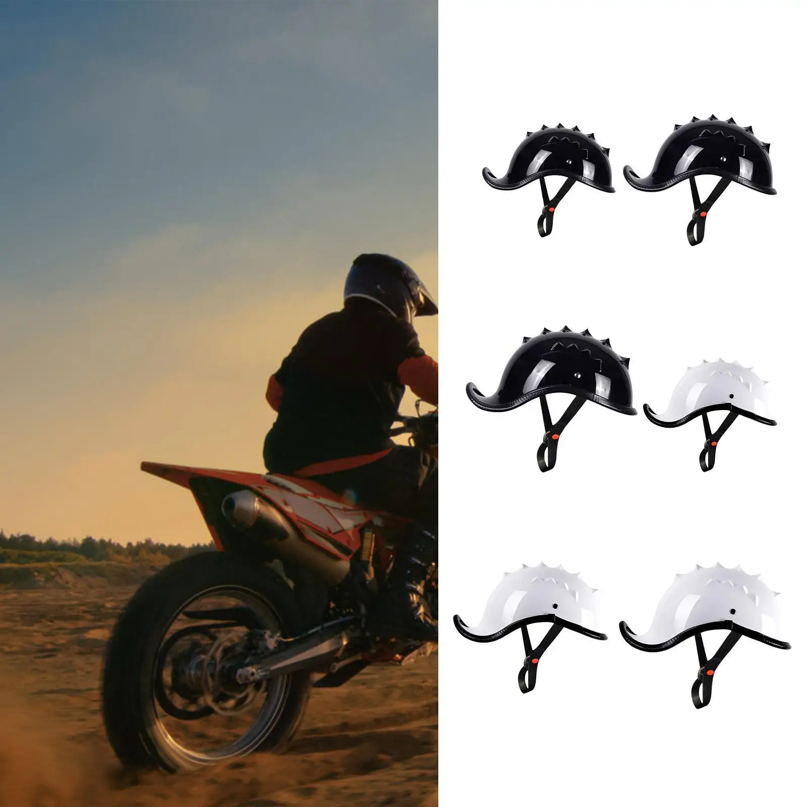 Половина лица с черепом шлем быстросъемная пряжка мотоциклетный полушлем в