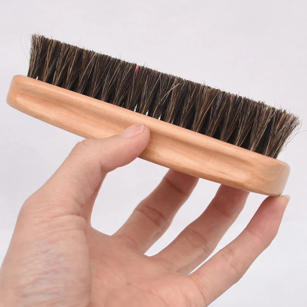 

Boot Shoe Shine Brush Soft Hair Shoes Horsehair Bamboo Cleaning Cleaner
