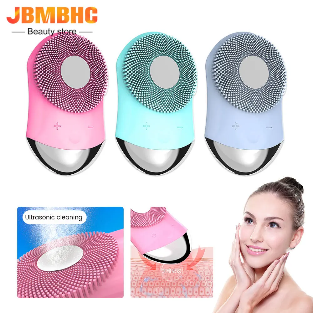 

2 в 1, ультразвуковая высокочастотная вибрационная щетка для очищения лица