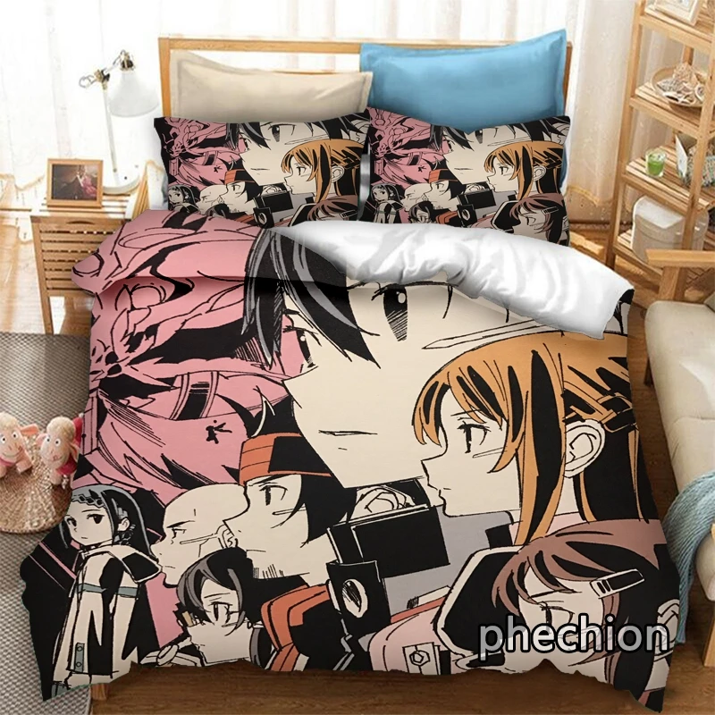 Набор постельного белья phechion Sword Art Online с 3D принтом пододеяльники наволочки