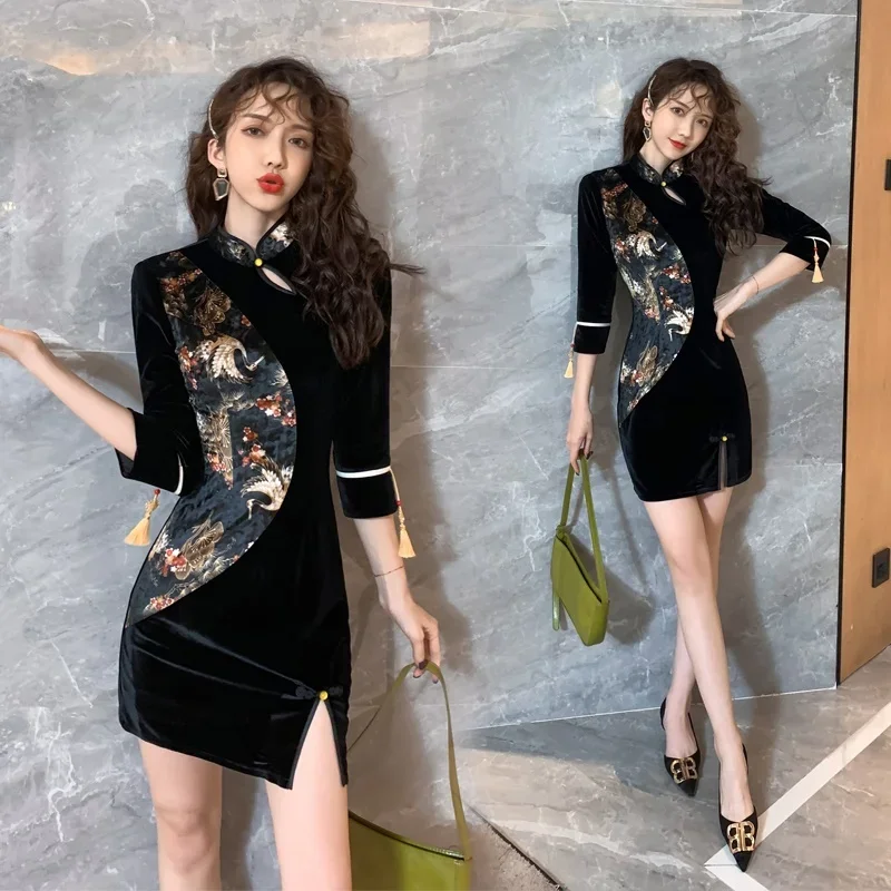 Пикантные японские платья вьетнамская одежда пикантное китайское платье чонсам