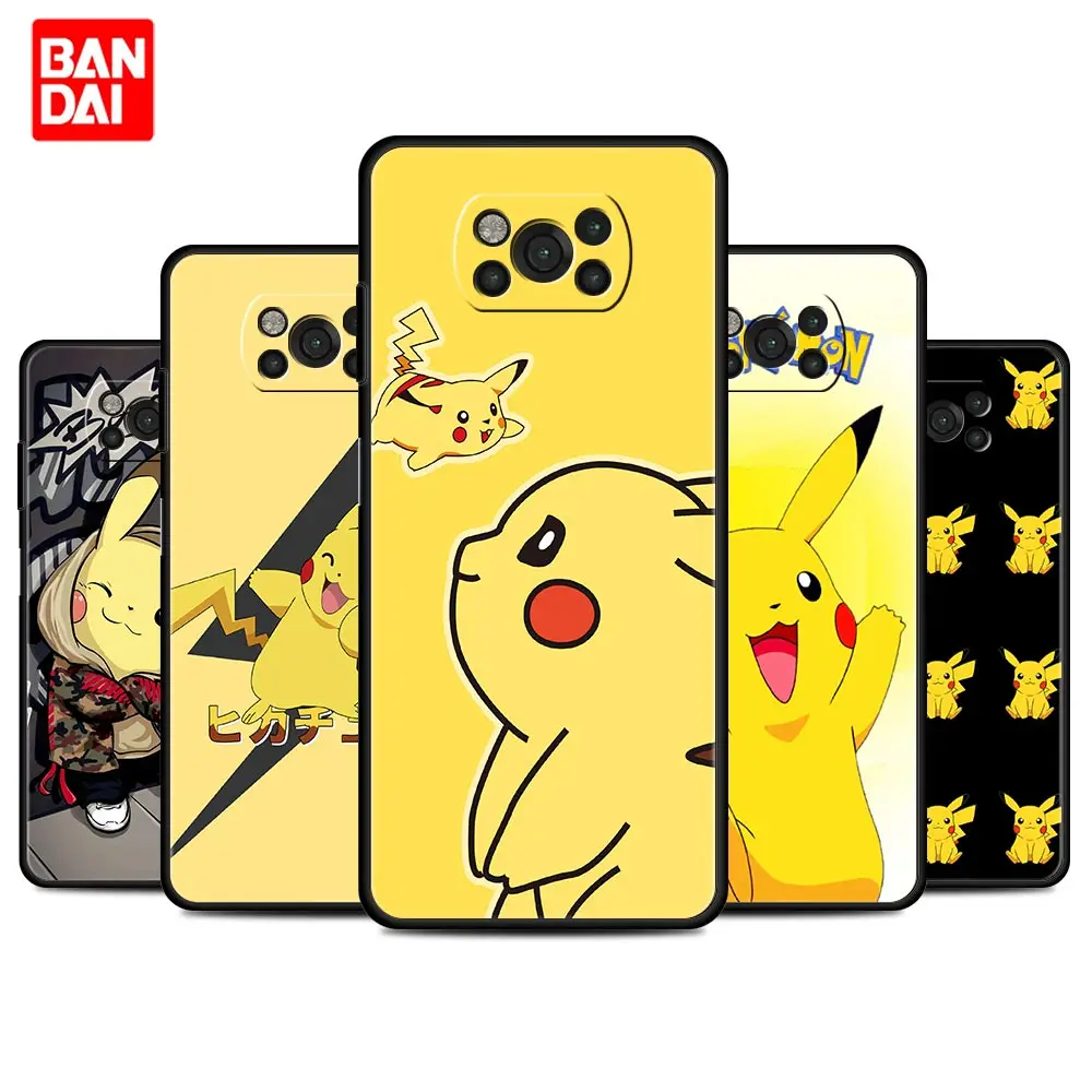 

Cute Cartoon Pokemon Pattern Case for Xiaomi Mi Poco X3 NFC F3 Redmi Note 9s 9 9A 9C 8 10 11 9T 8T 10T K40 Pro Plus Cover Black