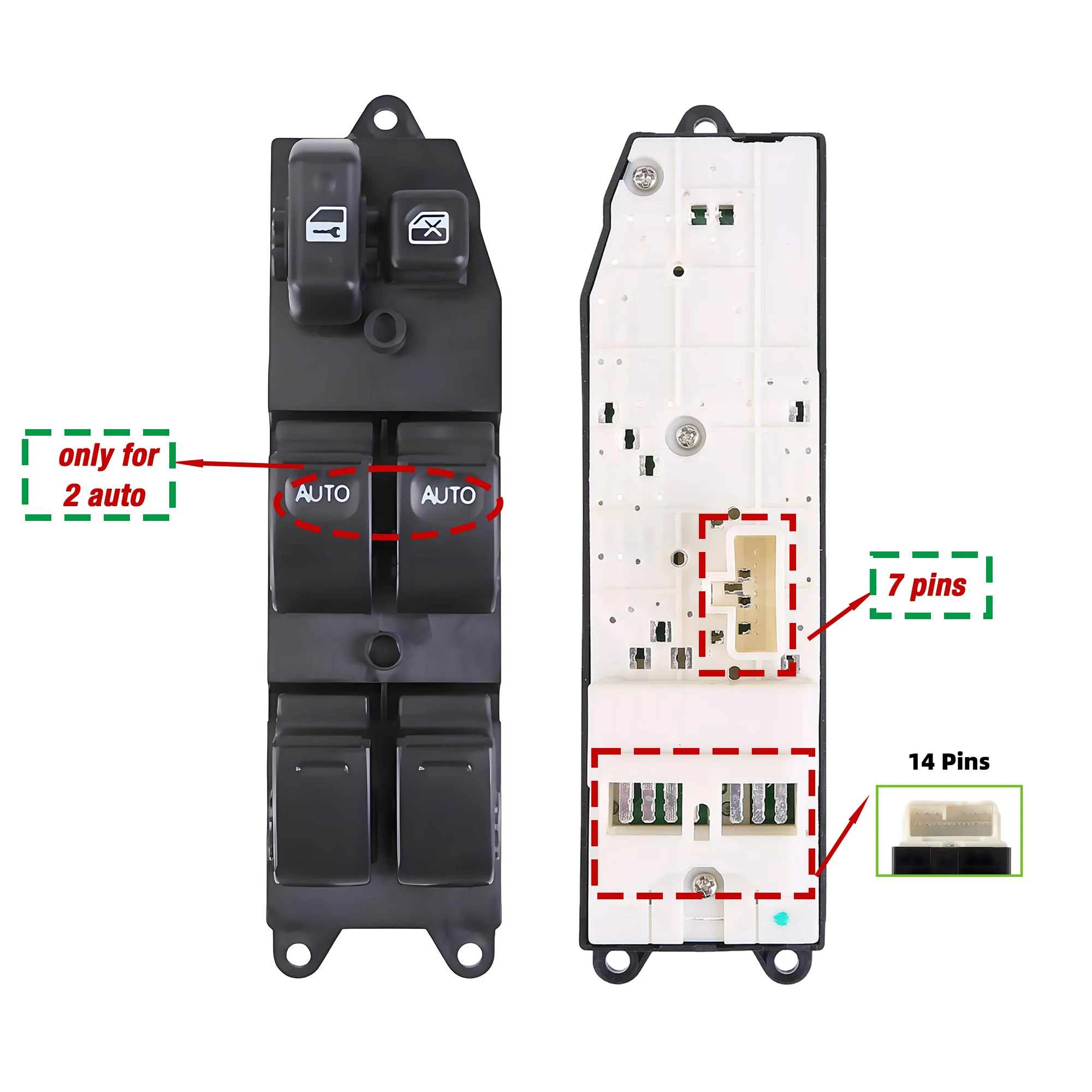 

84820-35060 Передняя левая автомобильная кнопка включения управления стеклоподъемником для Toyota 4Runner 1995 1996 1997 1998-2002 гг. 8482035060