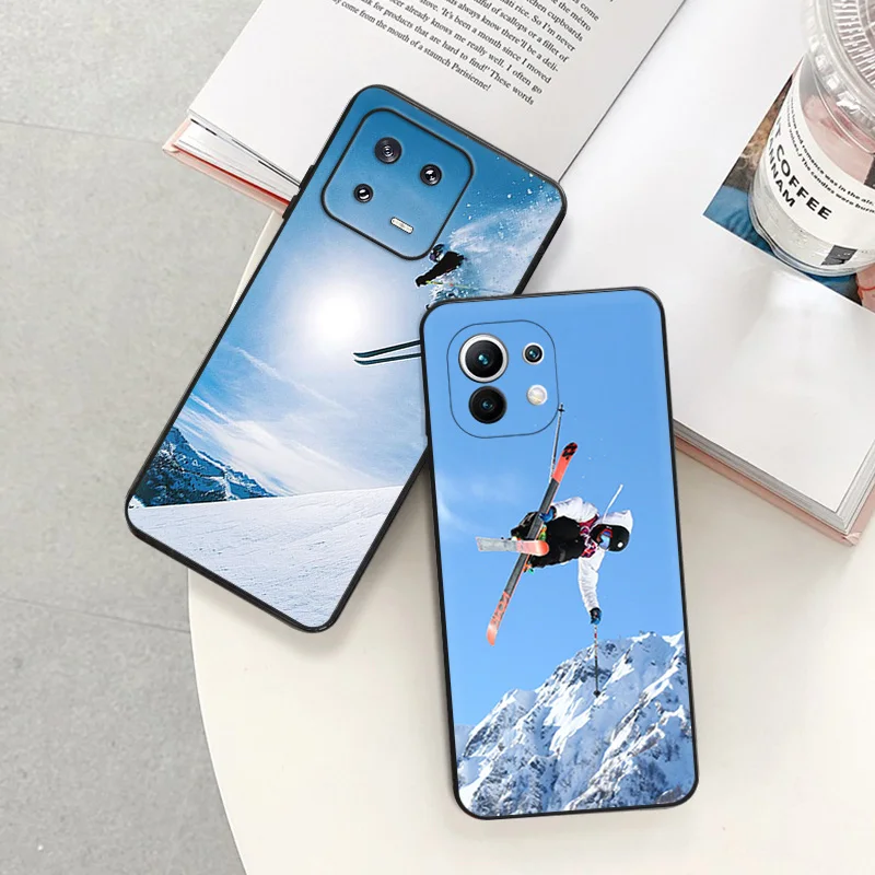 Силиконовый мягкий чехол для телефона Redmi Note 13 Pro 4G 5G 12 12c 13c Note12 Xiaomi 12t 12x 13Lite 12Lite Ice Ski