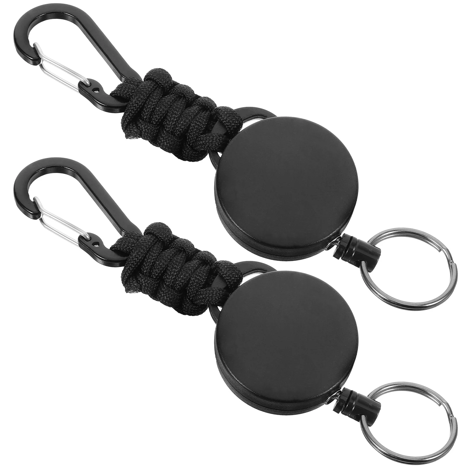 

Брелок для ключей 2 шт., легко тянущийся, выдвижной держатель с пряжкой, подвесная катушка с растягивающимся кольцом для скалолазания