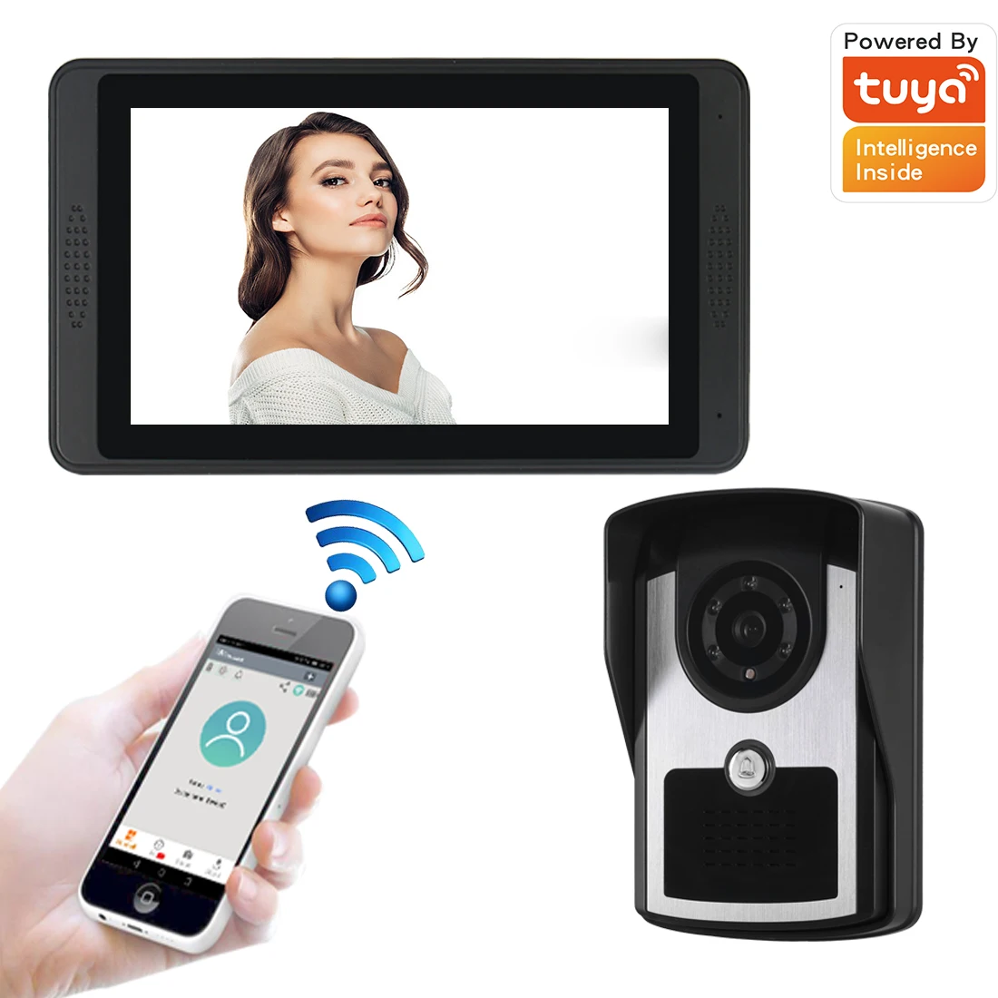 SYSD 7 Inch Wired / WiFi Smart IP Video Door Phone Intercom System Camera Support Remote Unlock