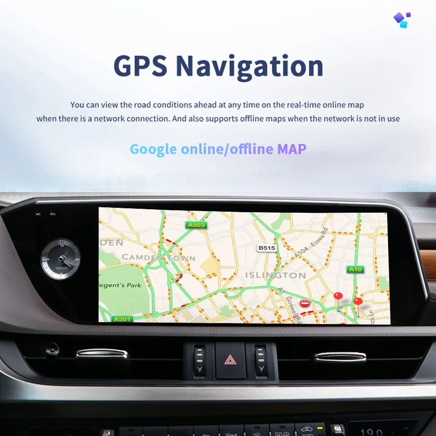 Автомагнитола 128 ГБ стерео Android 14 IPS экран для Lexus ES300H ES350H ES300 ES330 2019 ES350 ES 350 300H