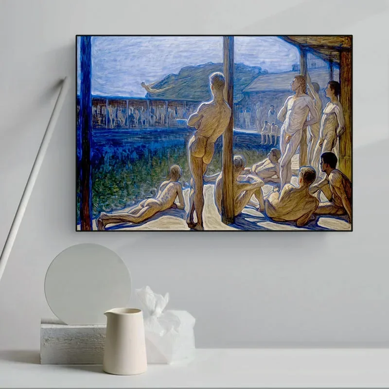 Евгенène Янссон военно-морской купальник постер 1907 года принт шведский художник