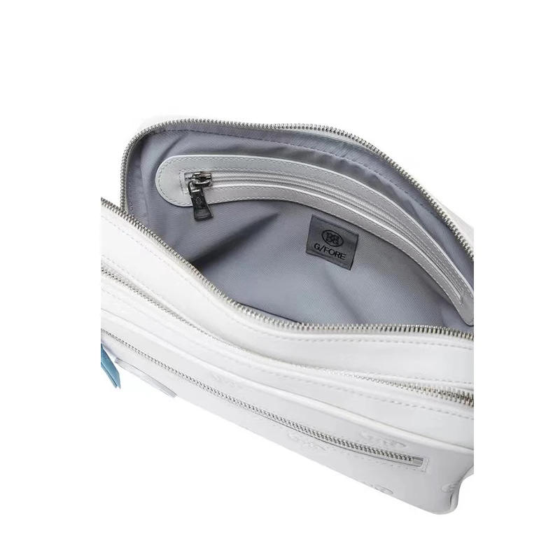 2023 New Golf Bag Men's Large Capacity Two Zip Golf Pouch Fashion Golf Ball Bag PU Portable Golf Handbag for Men and Women