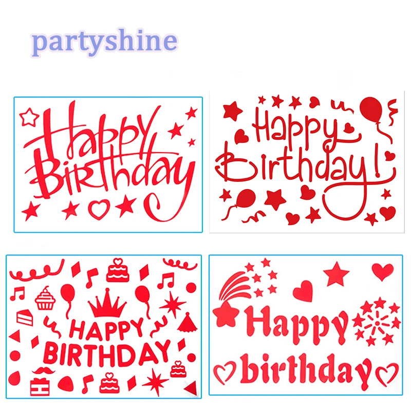 

Red color Balloon Sticker Various Holiday Birthday Party Decor Valentine's Day Wedding Event Party Happy Birthday Gifts
