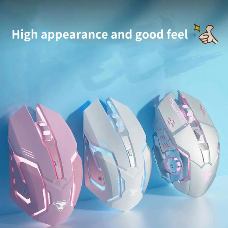

RYRA USB Wired Mouse Four Color Breathing Four Button Four Gear Adjustable 3200dpi Mute Mouse Ergonomic Game Mouse Computer