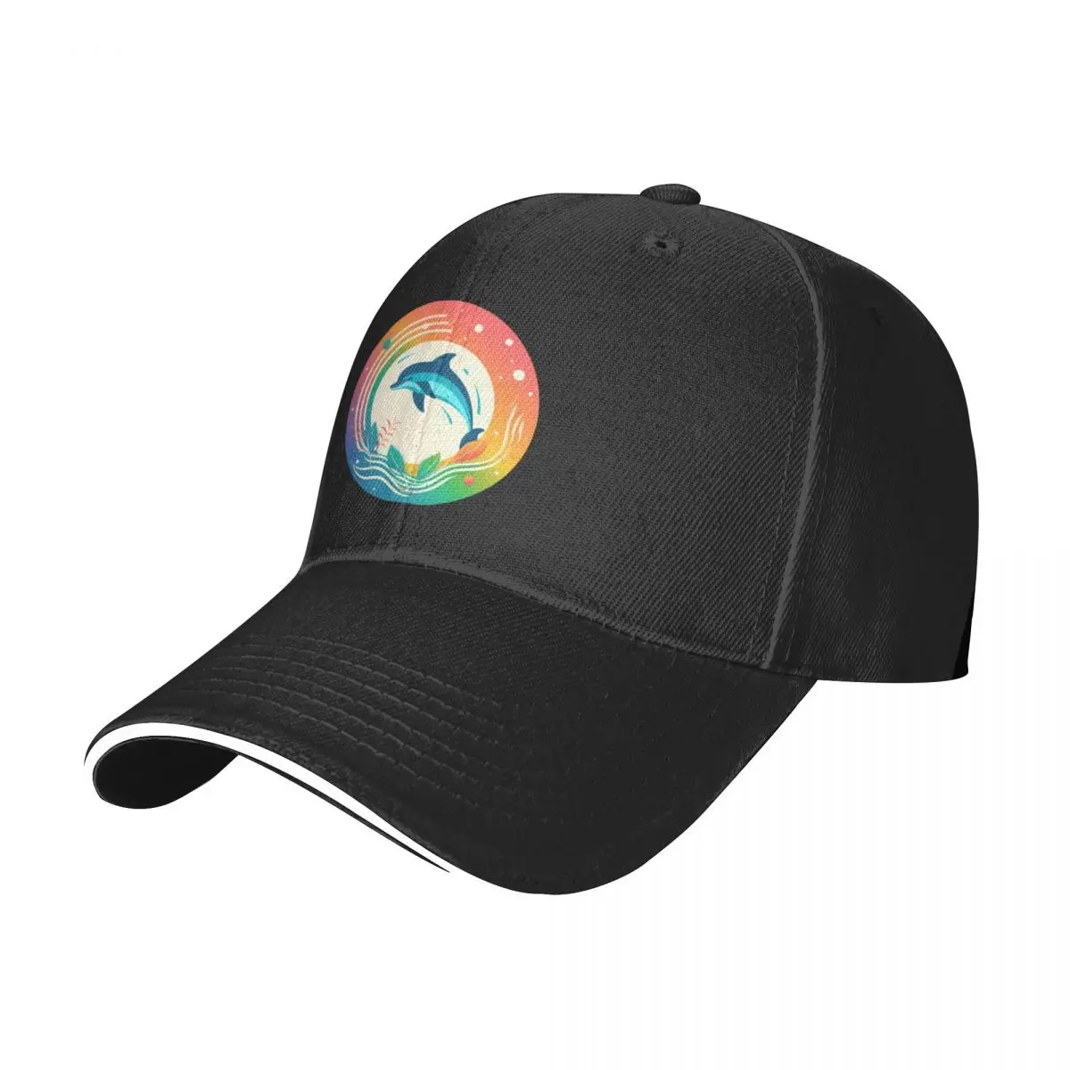 

Dolphin симпатичная бейсболка минималистичные винтажные шляпы в стиле хип-хоп летние женские бейсболки с принтом хиппи