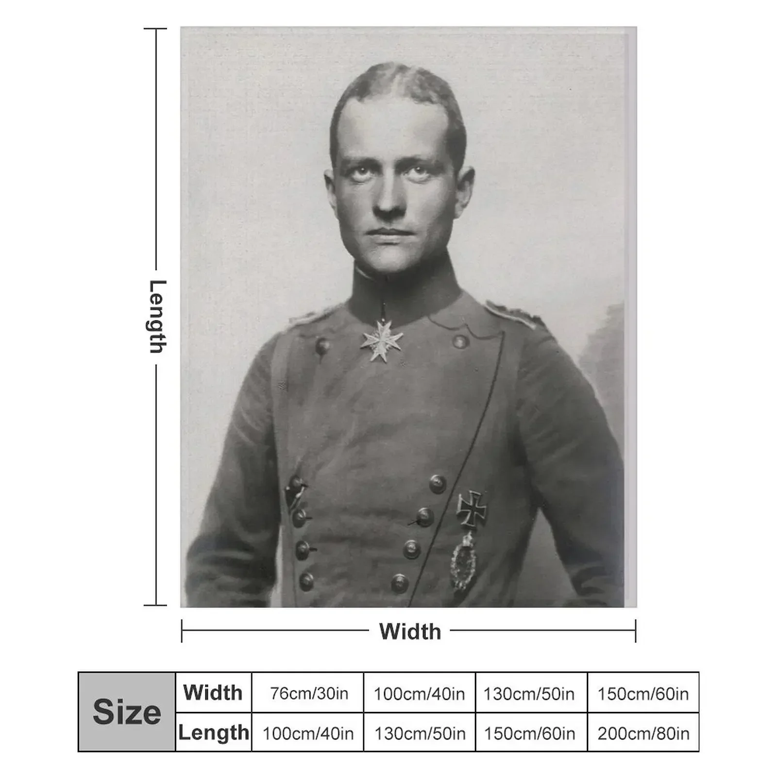 Фланелевое одеяло Richthofen with Pour le Merite...