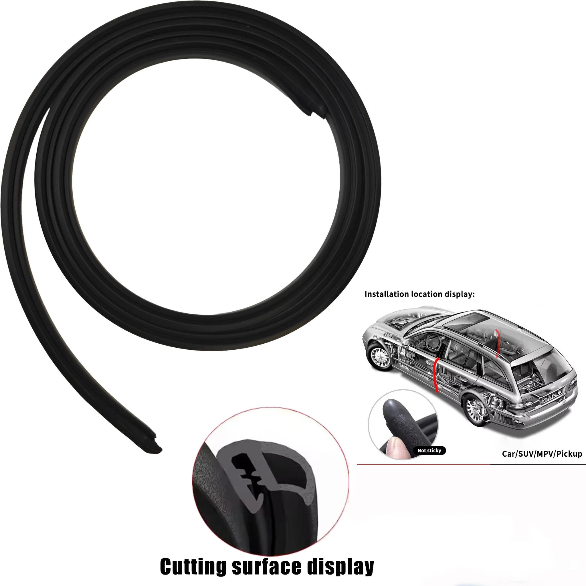 

Эластичная Резиновая Уплотнительная Лента Для Автомобильных Дверных Проемов (B-стойки), Универсальная, Ветрозащитная