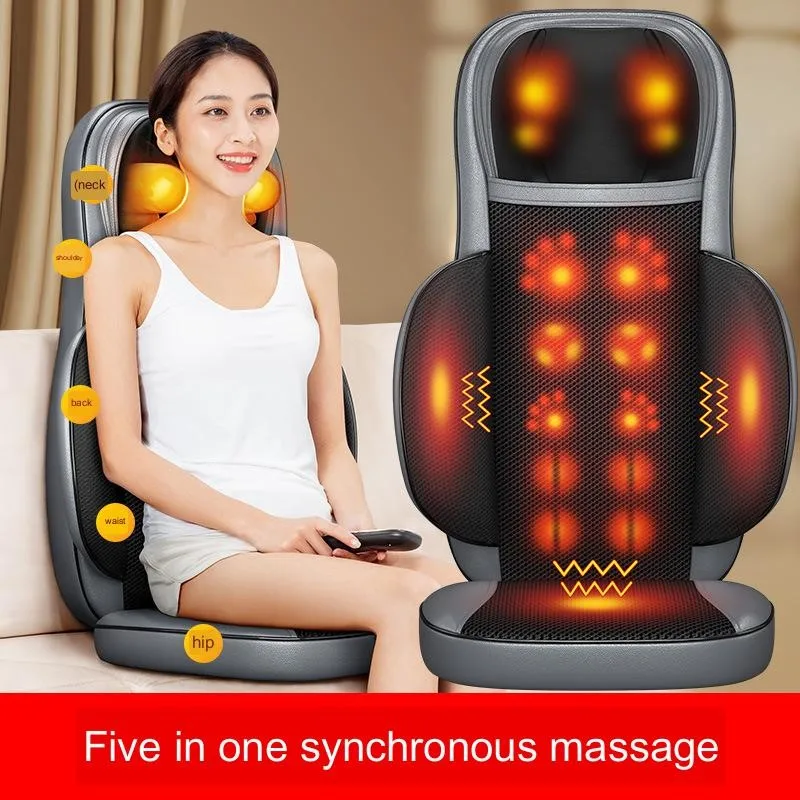 

New Heated Massage Pad For Bed Neck Shoulder Full Body Cushion Waist And Back Massager Multifunctional Kneading Massage Cushions