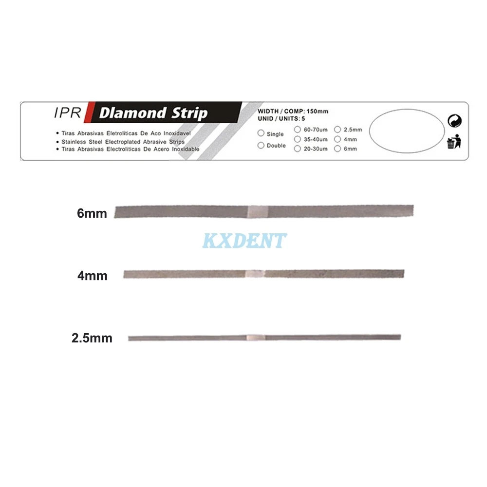 

5Pcs/box Dental Metal Polishing Stick Strip Single Side IPR Diamond Abrasive Strips Dentistry Whitening Materials