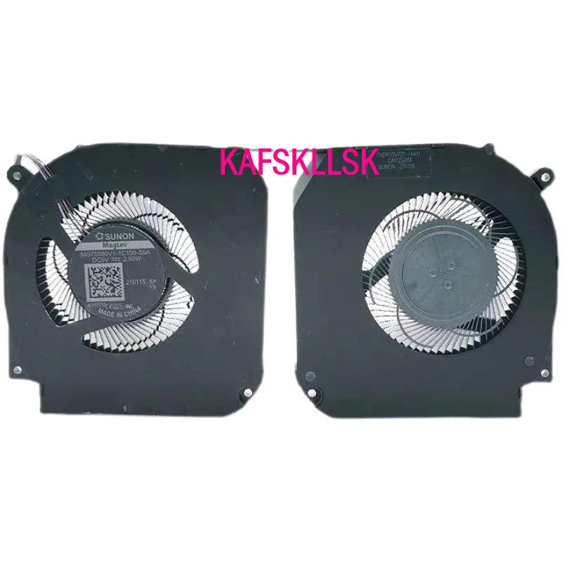 RW Laptop CPU GPU Cooling fan MG75090V1-1C100-S9A DC5V 2.50W 4Pin THER7GM7Z0-1411 GM7ZG0M