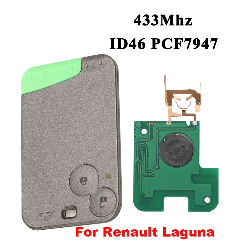 

Умный Ключ-брелок Jingyuqin Для Renault Laguna Espace Velsatis С Чипом PCF7947, 433 МГц, 2 Кнопки, Без Физического Ключа