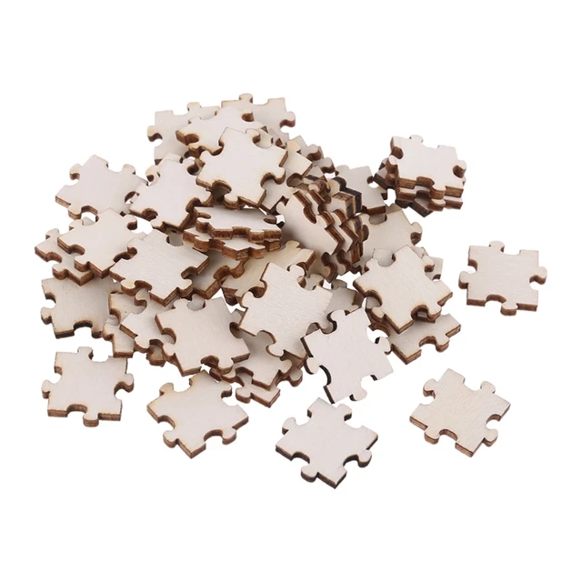 50pcs 40mm 1.57inch Wood Blank Puzzles, Wood Pieces Cutouts Unpainted for  Handmade Rustic Wedding Guest Book Puzzle - AliExpress