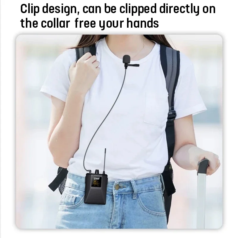 Беспроводной петличный микрофон с функцией аудиомонитора