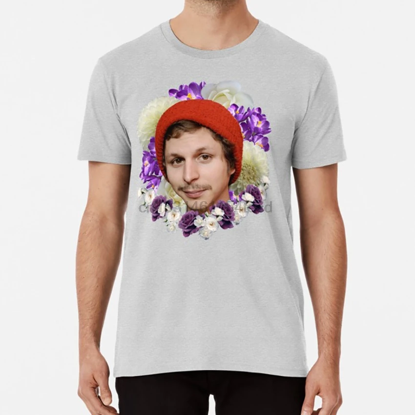 Майкл футболка цера цветы искусственные усы крутая необычная Милая Готическая |