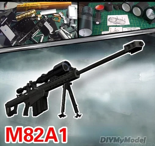 Бумажная модель снайперской винтовки Barrett 1:1 не запускается бумажное оружие