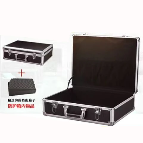Ящик для инструментов, многофункциональный большой портативный ящик для дисплея, чехол для инструментального оборудования, авиационный чемодан, алюминиевое хранилище с губкой