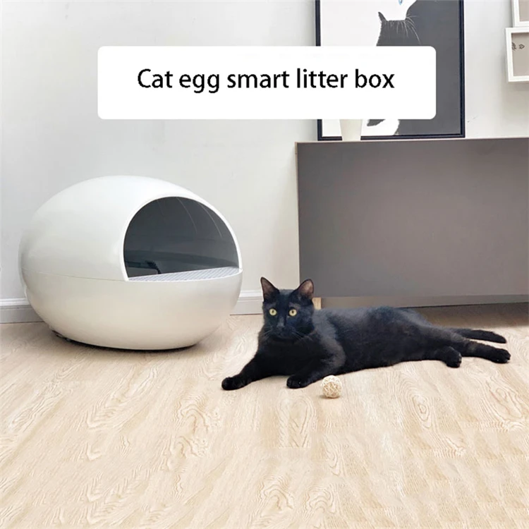 

Automatic Semi-closed Cats Egg Smart Litter Box Intelligent Electric Cat Training Toilets Anti-splashing Kitty Sand Basin Supply