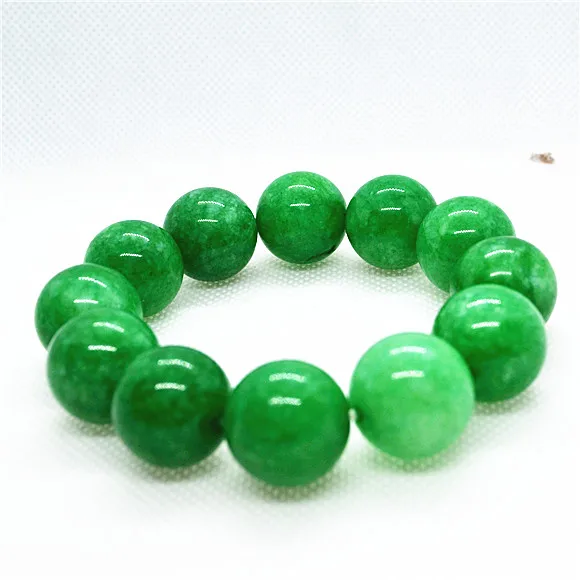 

Amulet gemstone Men Green round New jade Bracelet Natural jewelry Green jade beads Bracelet Fashion Amulet Men Women Gifts