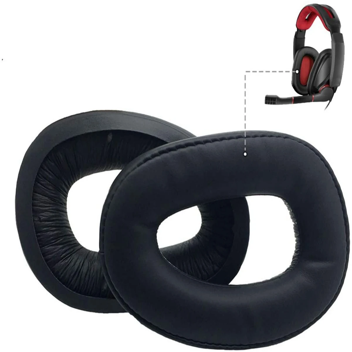 Фото T64C! Мягкие амбушюры из пеноматериала для наушников Sennheiser GSP300 GSP301 GSP302 GSP303 GSP350 GSP370 №3