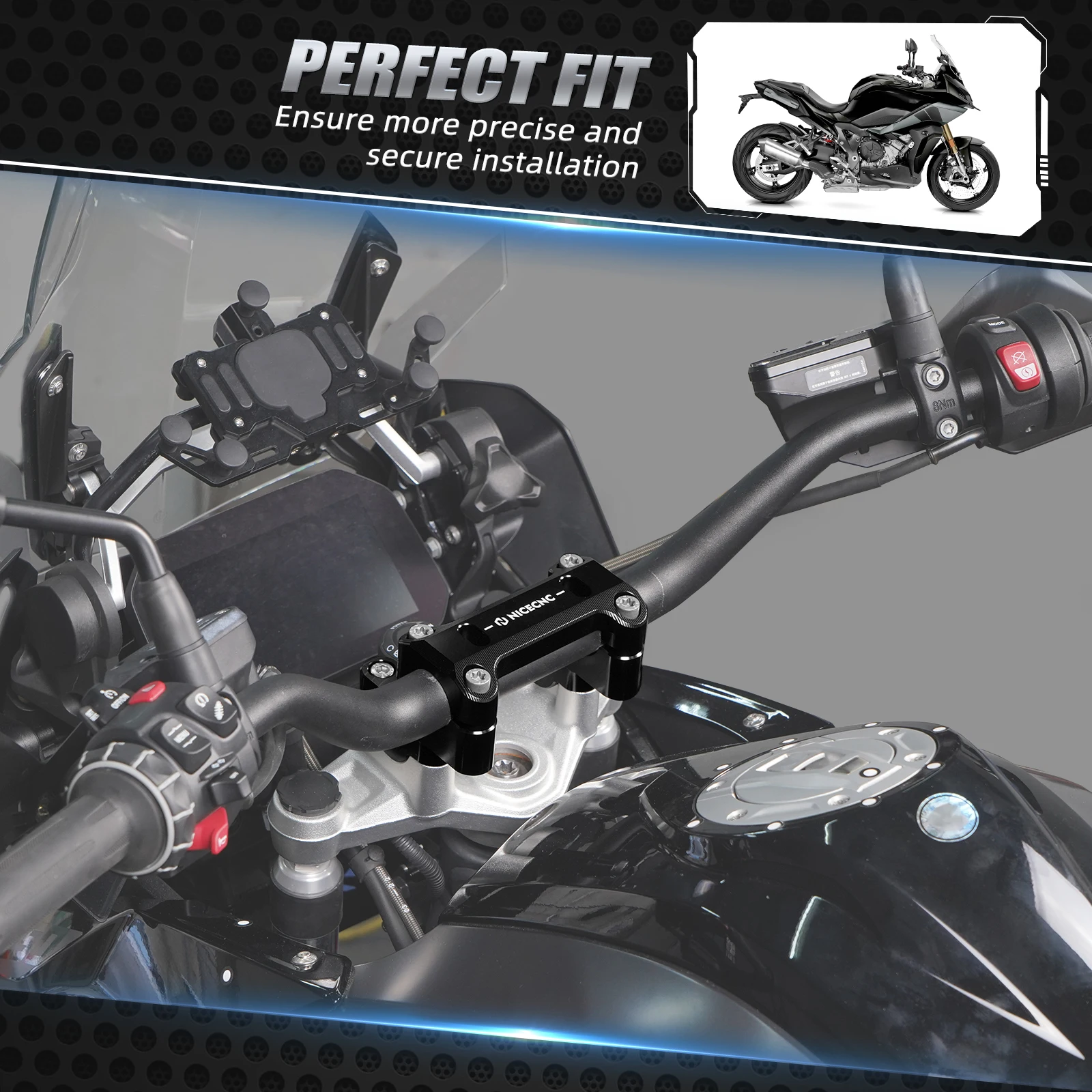 Подъемник на руль мотоцикла для BMW R 1250 GS 2019-2023 R1250GS Adventure 2019-2024 45 мм R1200GS 13-18 14-18